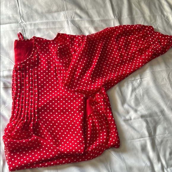 Tommy Hilfiger Red 3/4 Sleeve Blouse with Peter Pan Collar - Picture 6 of 6